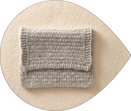 ニットクラッチ【グレー】